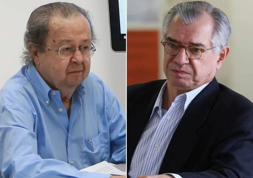 Os cientistas políticos Francisco Weffort e José Álvaro Moisés, autores do livro 'Crise da Democracia Representativa e Neopopulismo no Brasil'