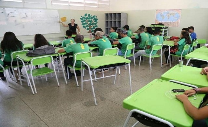 Aula em escola estadual de Mato Grosso do Sul
