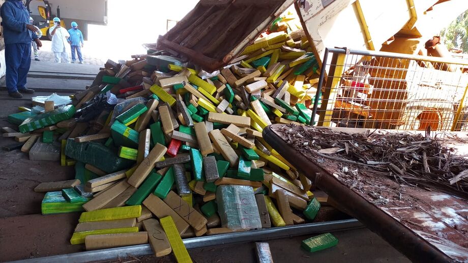 Drogas apreendidas durante a Operação Narco Brasil