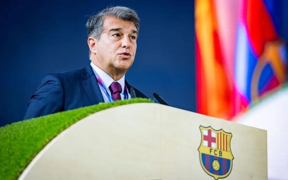 O atual presidente do Barcelona, Joan Laporta