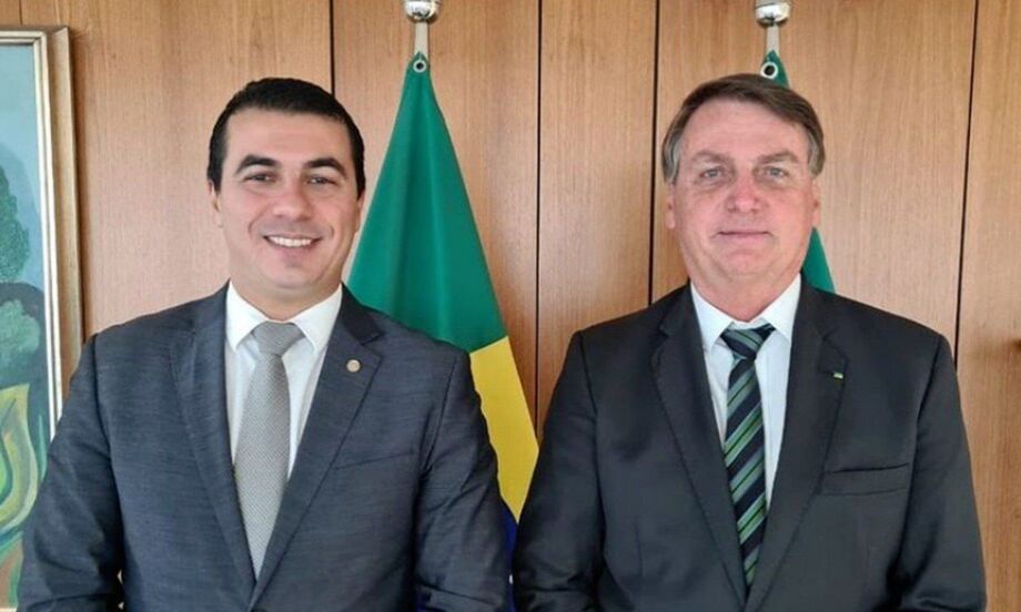 Luis Ricardo e o presidente Bolsonaro