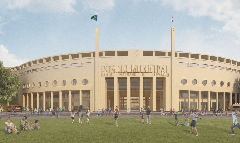 Obras no estádio do Pacaembu tem início com demolição do tobogã