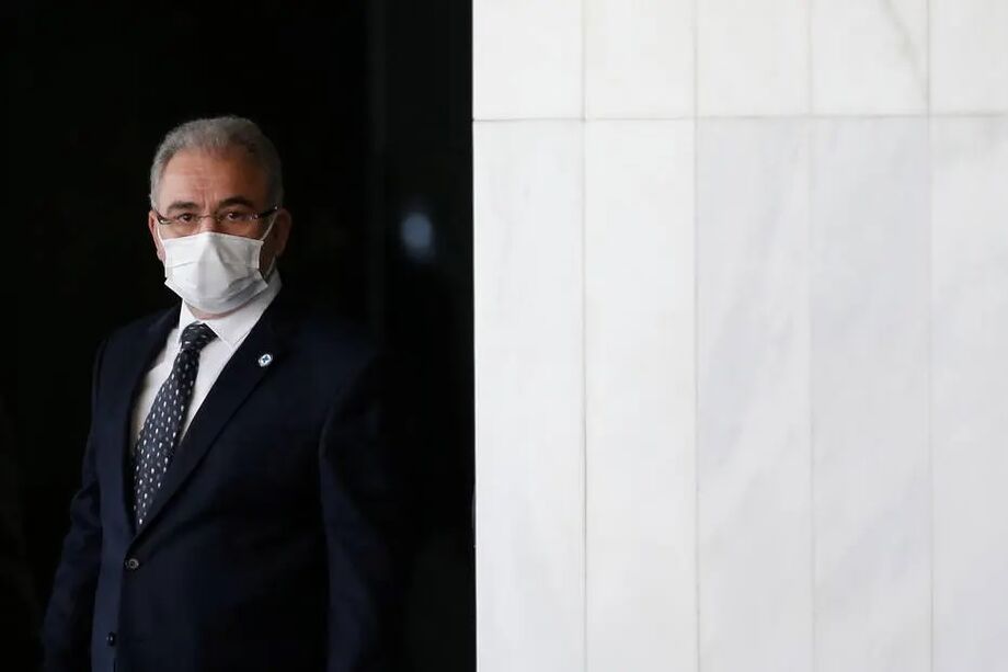 O ministro da Saúde, Marcelo Queiroga, prestes a prestar depoimento no Senado
