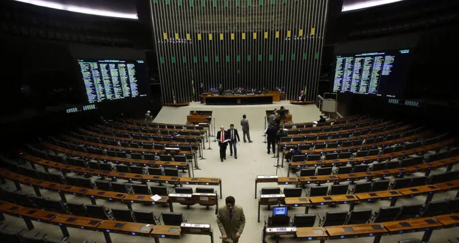 O plenário da Câmara dos Deputados, em Brasília