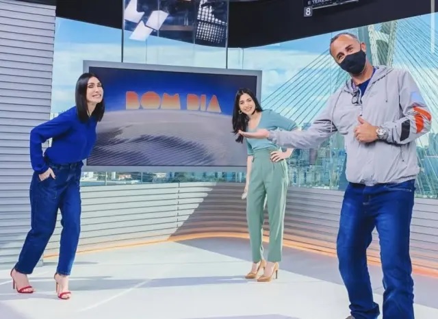 A jornalista Michelle Barros, que substitui Rodrigo Bocardi na apresentação do 'Bom Dia São Paulo'