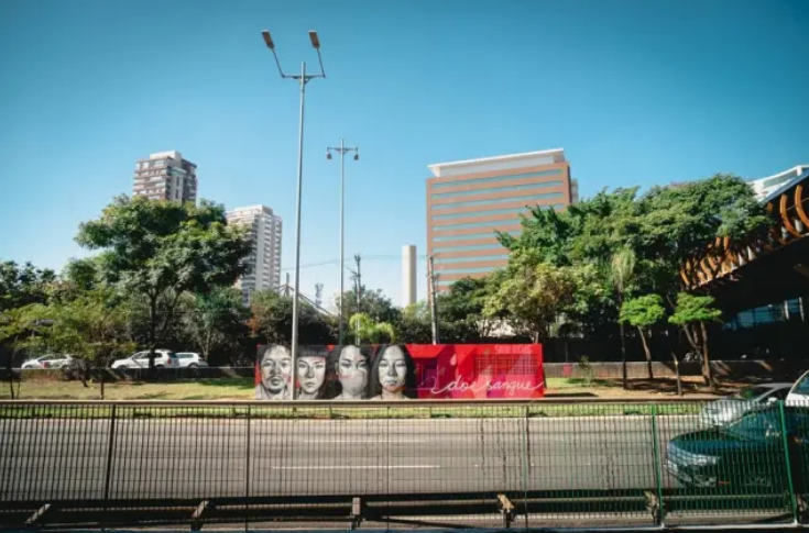 Campanha 'Julho Vermelho' espalha grafites para chamar atenção para importância da doação de sangue