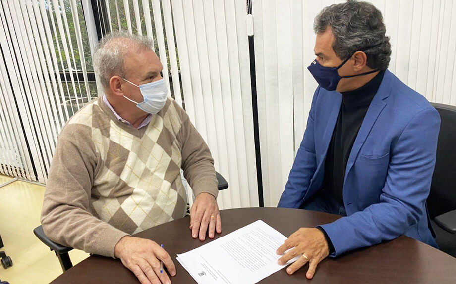 O secretário Geraldo Resende e o prefeito de Campo Grande, Marquinhos Trad