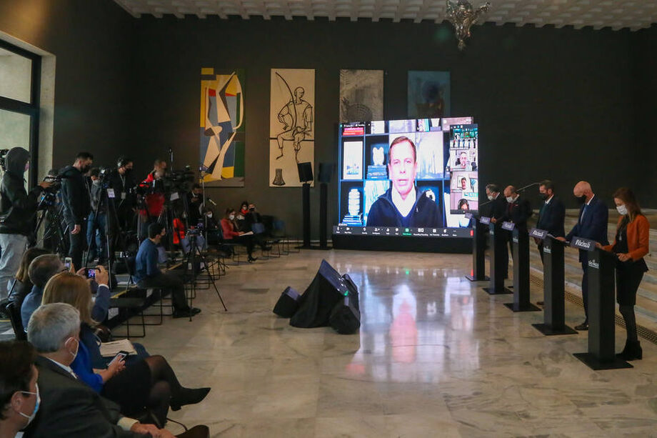 Governador do Estado de São Paulo, João Doria, participa virtualmente de Assinatura Decreto Campanha Race to Zero