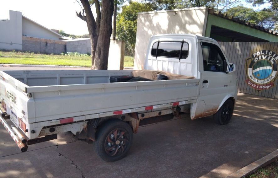 Carreta usada para o crime