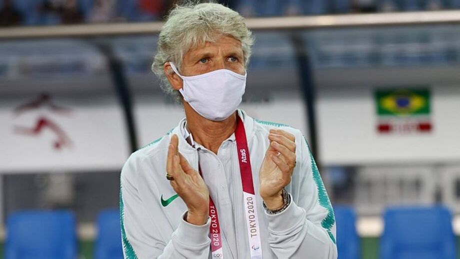 Pia Sundhage durante o empate entre Brasil e Holanda nos Jogos Olímpicos de Tóquio Foto: Amr Abdallah Dalsh / Reuters
