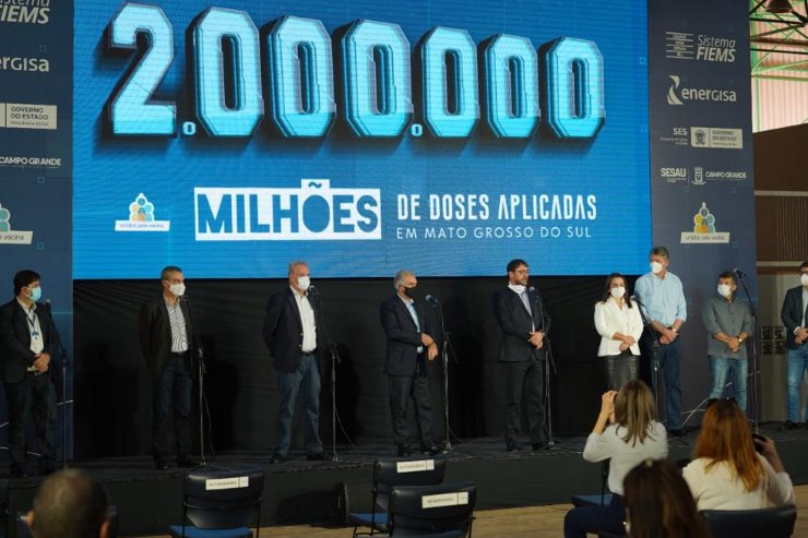 A imunização em Mato Grosso do Sul chegou hoje a marca de dois milhões de vacinados