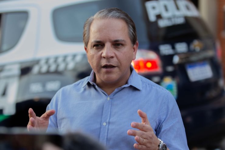 Deputado Coronel David durante solenidade de lançamento do programa Obtenção de Capacidade Operacional Plena da PM