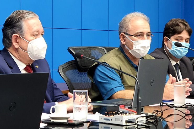 Antonio Vaz conduziu a reunião e recepção ao ministro de Estado de Saúde, Marcelo Queiroga