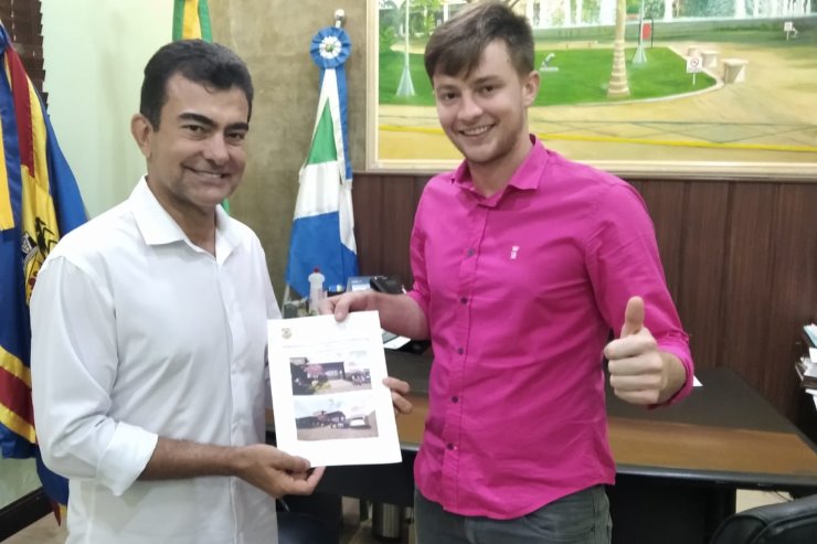 Deputado Marçal e o prefeito de Rio Brilhante, Lucas Foroni