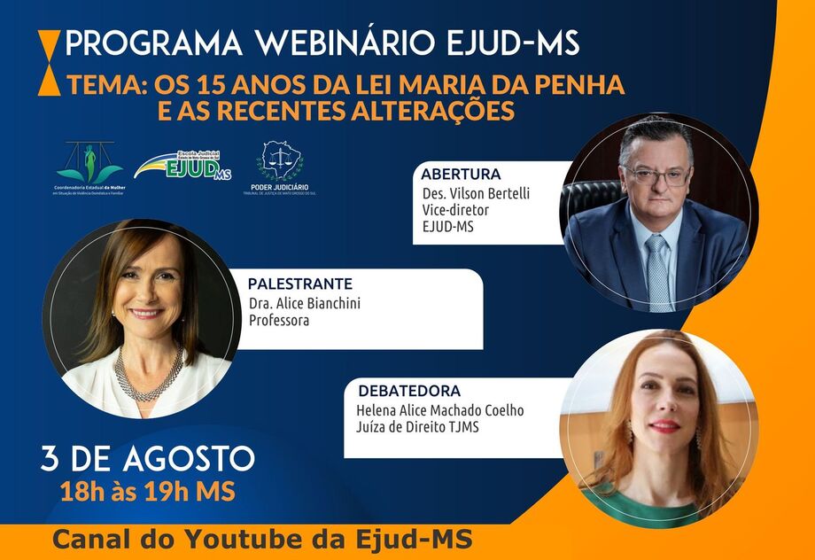 Programa Webinário Ejud-MS
