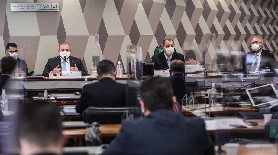 O deputado estadual do Amazonas Fausto Junior em depoimento à CPI da Covid