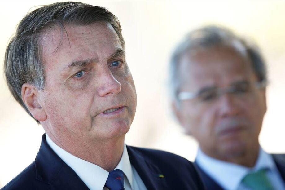 Jair Bolsonaro, presidente da República, e seu ministro da Economia, Paulo Guedes