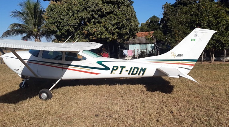 Uma das aeronaves da força-tarefa