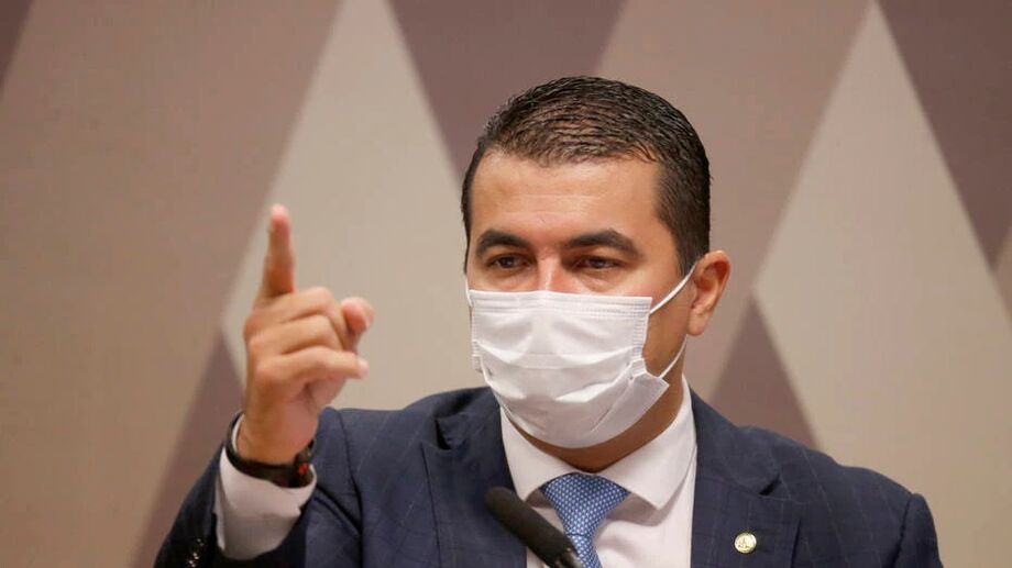 Deputado Luis Miranda durante depoimento à CPI da Covid