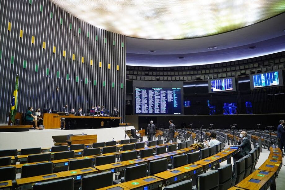 O plenário da Câmara dos Deputados em Brasília