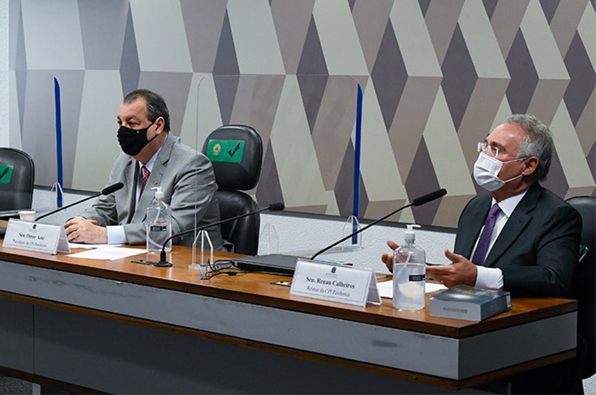 Omar Aziz e Renan Calheiros são presidente e relator da CPI Edilson Rodrigues/Agência Senado
