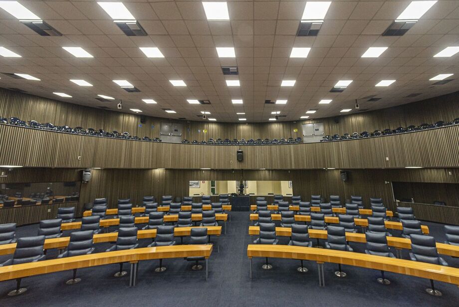 Plenário da Câmara Municipal de SP em foto de julho de 2020