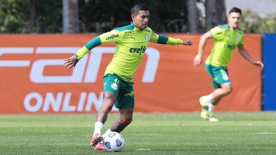 Dudu trabalha na Academia de Futebol com elenco do Palmeiras