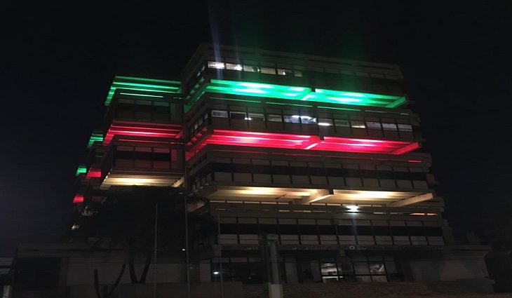 A iluminação especial fica até esta quarta-feira, 28