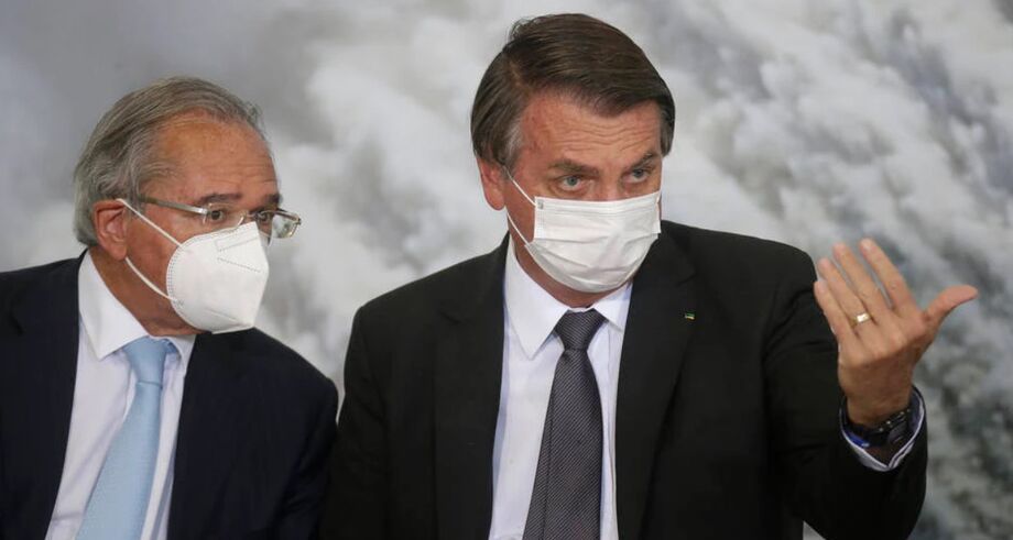 O ministro da Economia, Paulo Guedes, e o presidente da República, Jair Bolsonaro