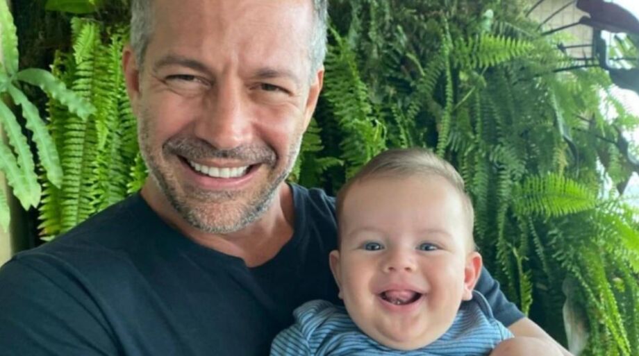 Malvino Salvador e o filho Rayan