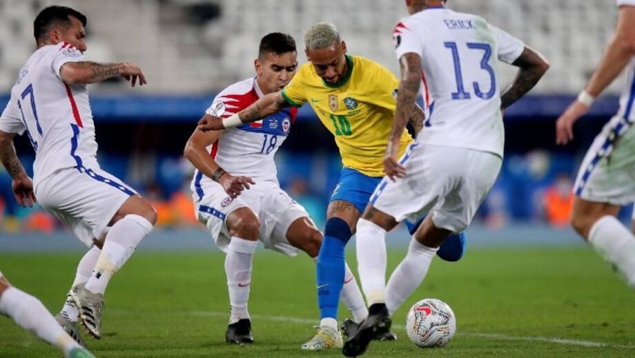 Brasil teve dificuldades para passar pelo Chile nas quartas da Copa América