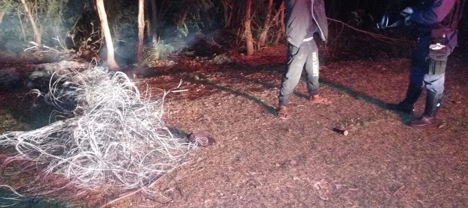 Polícia prende homem após furto e queima de fios de internet