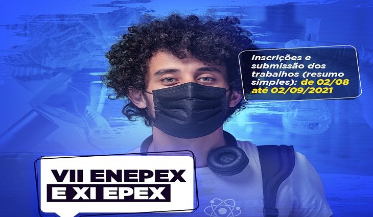 Ilustração dos eventos VII Encontro de Ensino, Pesquisa e Extensão (VII ENEPEX) e XI Encontro de Ensino, Pesquisa e Extensão (XI EPEX) da Universidade Estadual de Mato Grosso do Sul (UEMS)