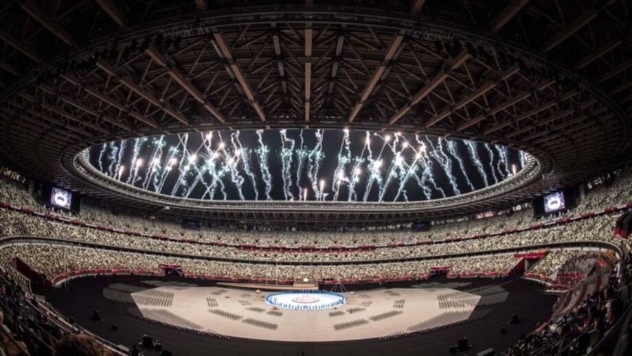 Fogos de artifício na cerimônia de abertura dos Jogos Paralímpicos