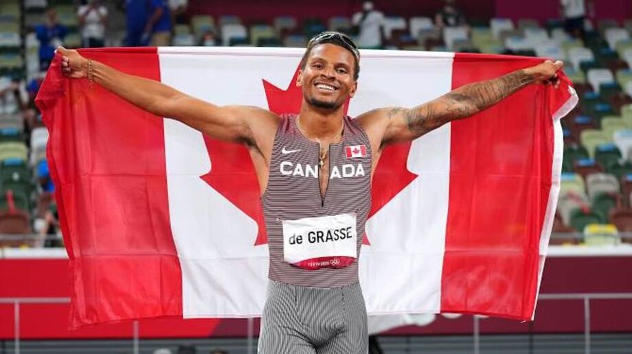 Andre de Grasse, velocista campeão dos 200m nos Jogos de Tóquio