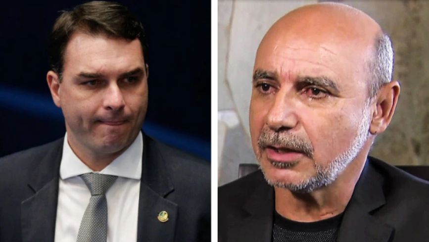 O senador Flávio Bolsonaro e o ex-assessor parlamentar Fabrício Queiroz
