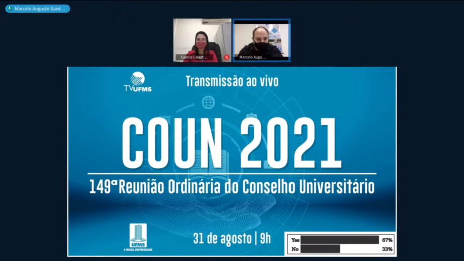 A resolução foi aprovada na manhã de hoje, 31, durante a 149ª Reunião Ordinária do Coun, presidida pelo reitor Marcelo Turine e pela vice-reitora Camila Ítavo