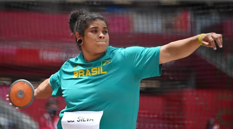 Izabela da Silva em ação nos Jogos Olímpicos de Tóquio