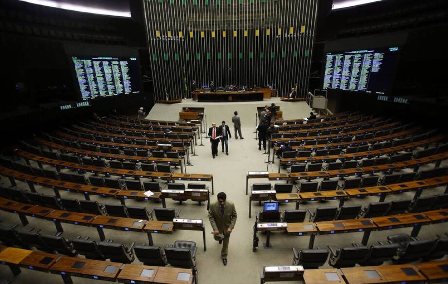O plenário da Câmara dos Deputados, em Brasília