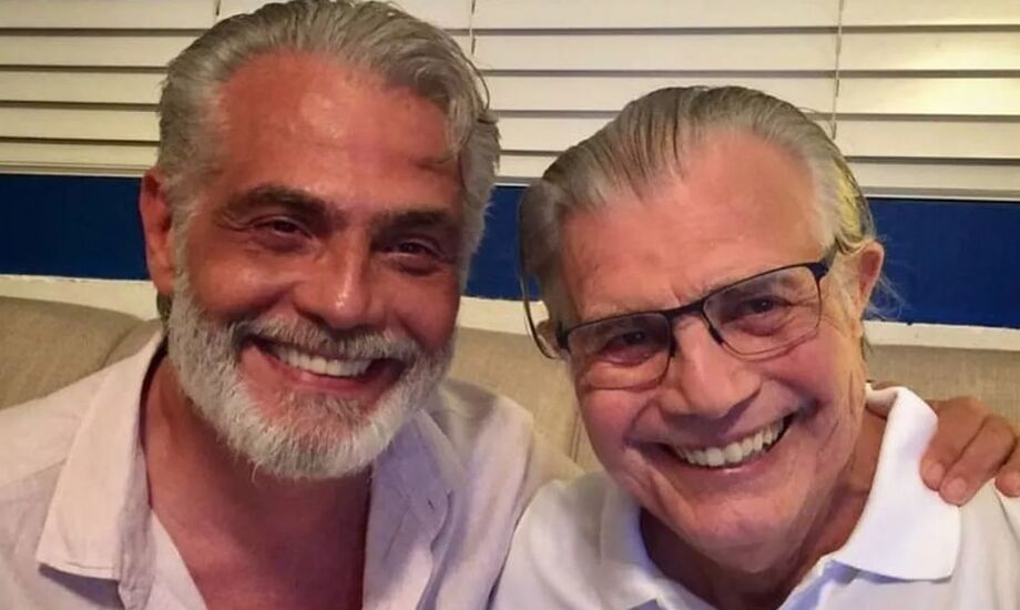 Tarcisio Filho junto ao pai Tarcísio Meira, que morreu aos 85 anos