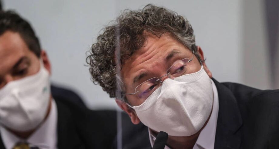 O dono da Precisa Medicamentos, Francisco Maximiano, em depoimento à CPI da Covid