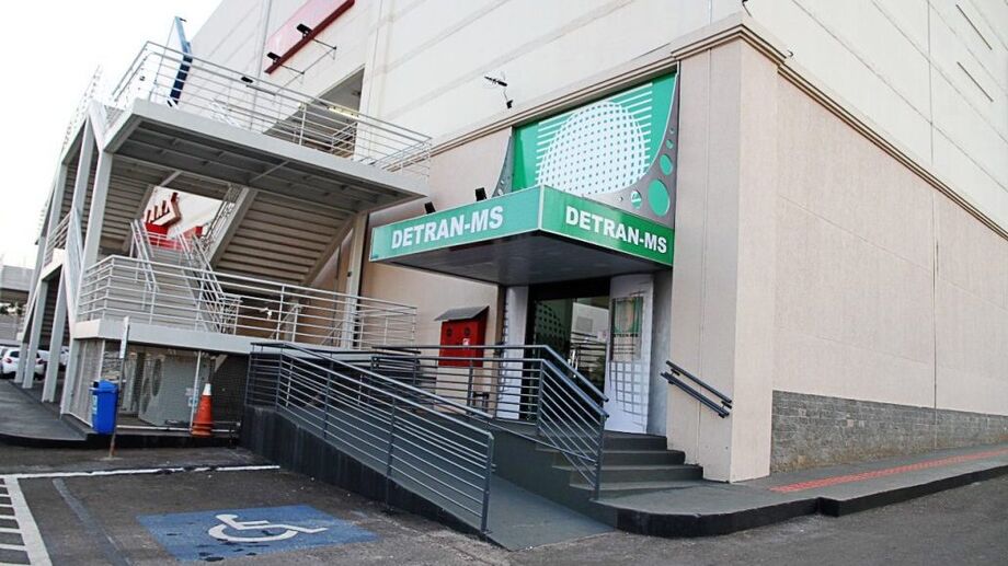 A agência do Detran-MS (Departamento Estadual de Trânsito de Mato Grosso do Sul) do Shopping Campo Grande