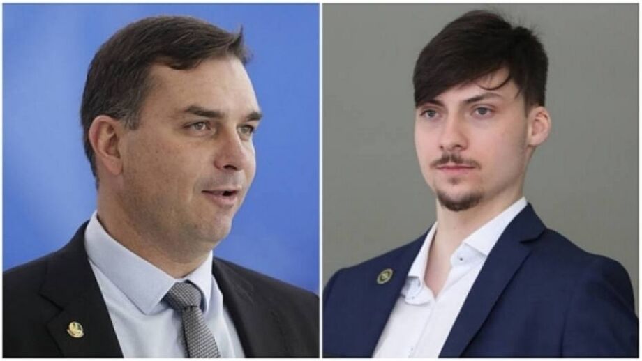 Flavio Bolsonaro e Jair Renan, filhos do presidente Jair Bolsonaro