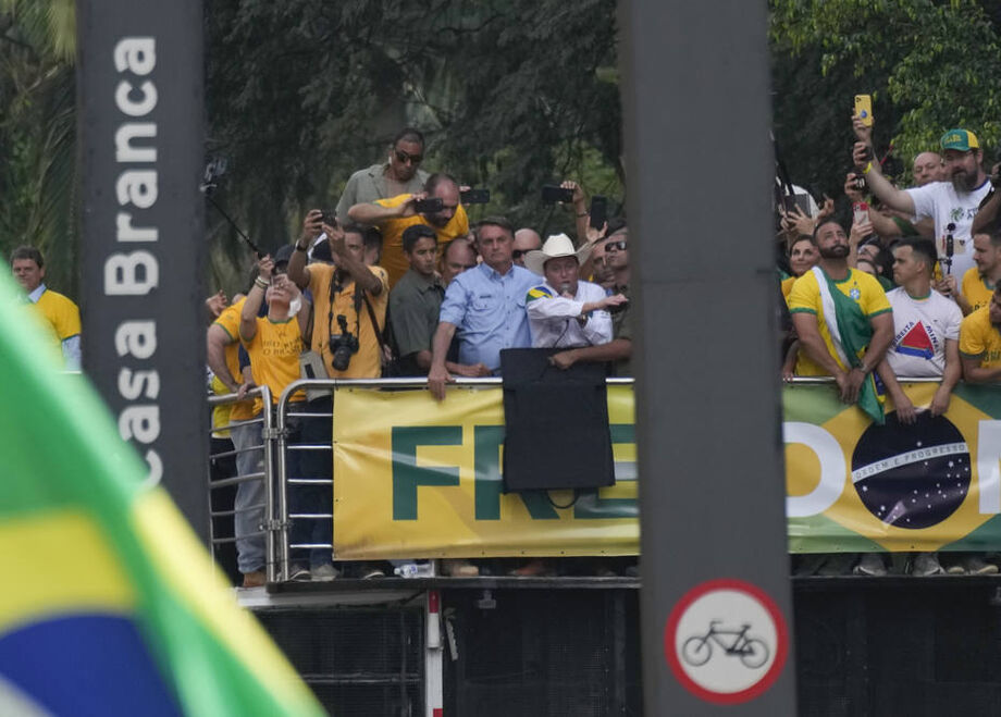 O presidente Jair Bolsonaro durante manifestação do 7 de setembro na Avenida Paulista, onde discursou
