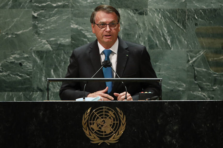 Presidente brasileiro Jair Bolsonaro fala na Assembleia da ONU