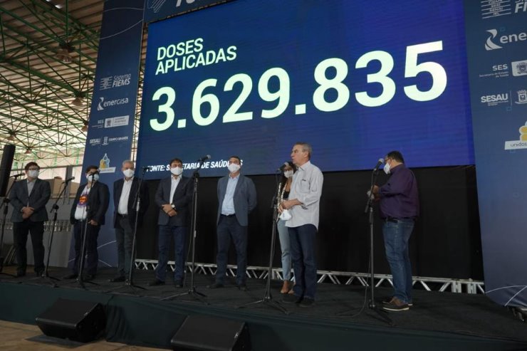 O presidente da ALEMS, deputado Paulo Corrêa, participou do lançamento do programa Retomada Segura MS