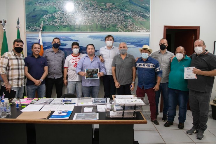 Coronel David em visita Aparecida do Taboado