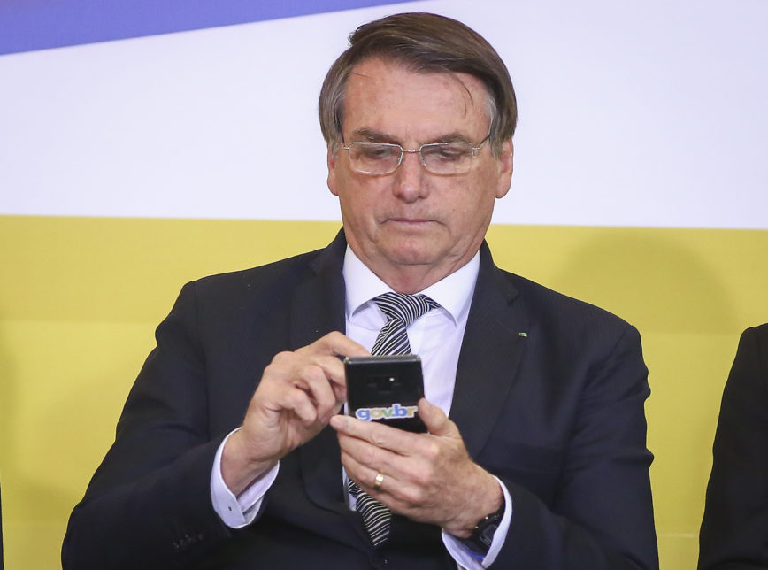 O presidente Bolsonaro