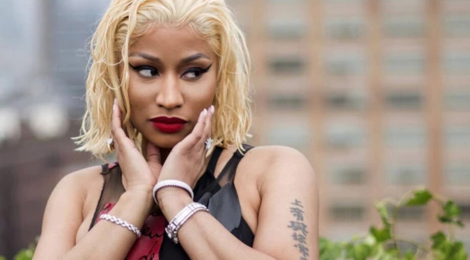 A cantora Nicki Minaj na Fashion Week em New York