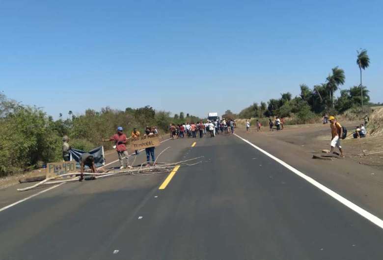 Via bloqueada